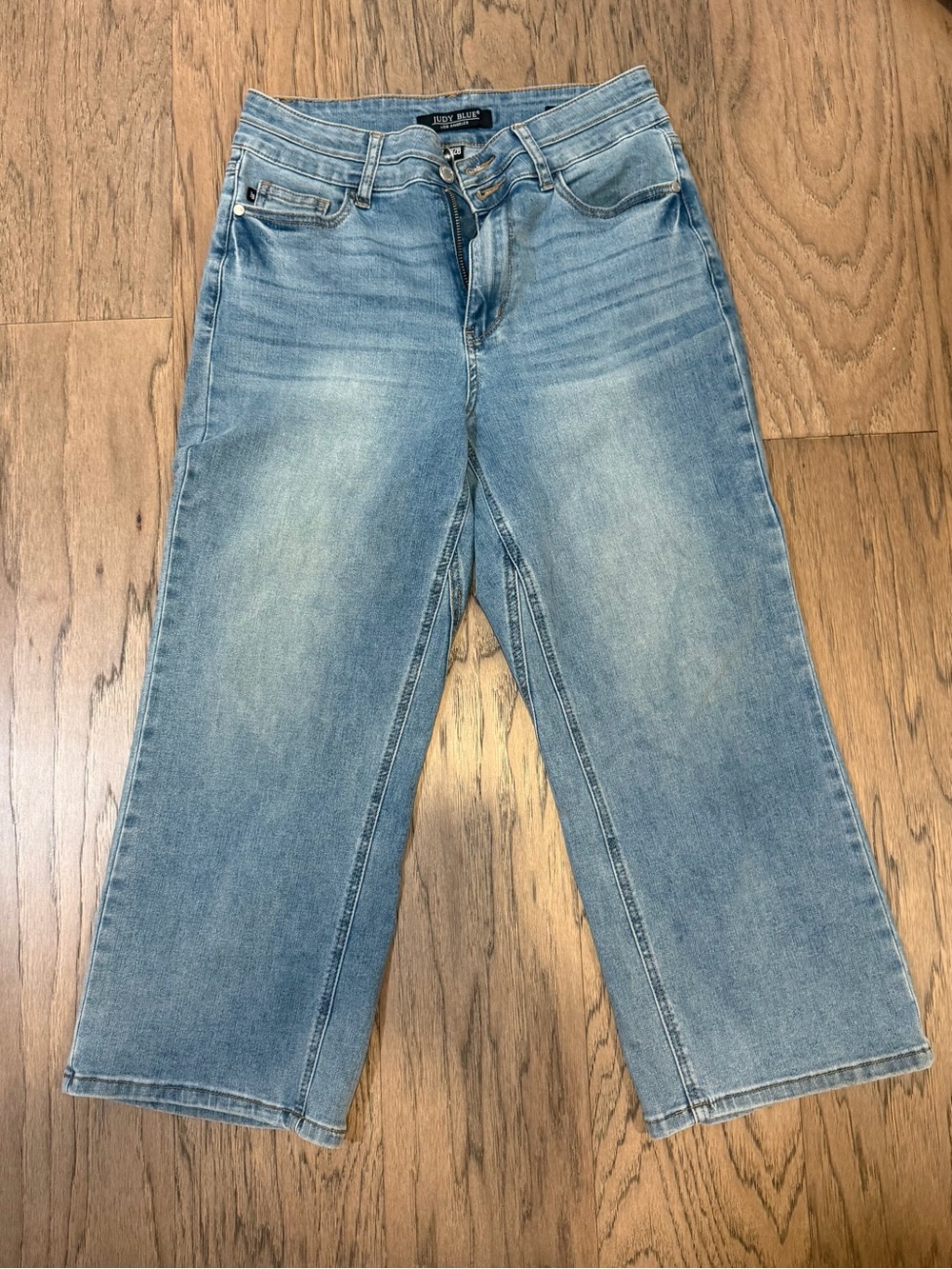 Judy Blue Light Blue Relaxed Wide-Leg Men's Jeans